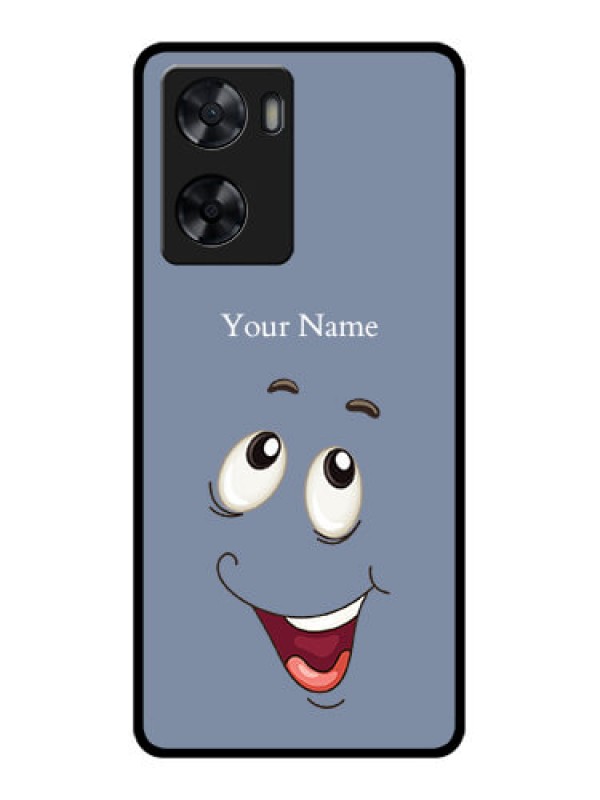 Custom Oppo A77 4G Photo Printing on Glass Case - Laughing Cartoon Face Design