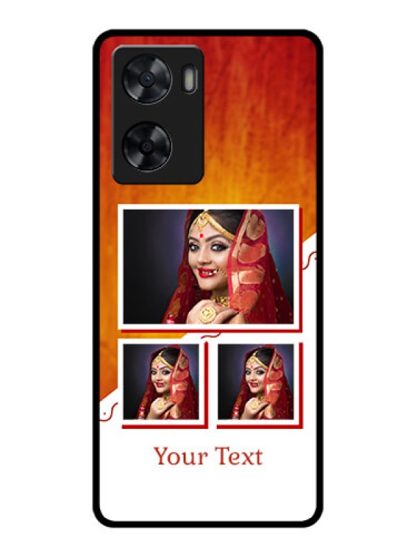 Custom Oppo A77s Custom Glass Phone Case - Wedding Memories Design