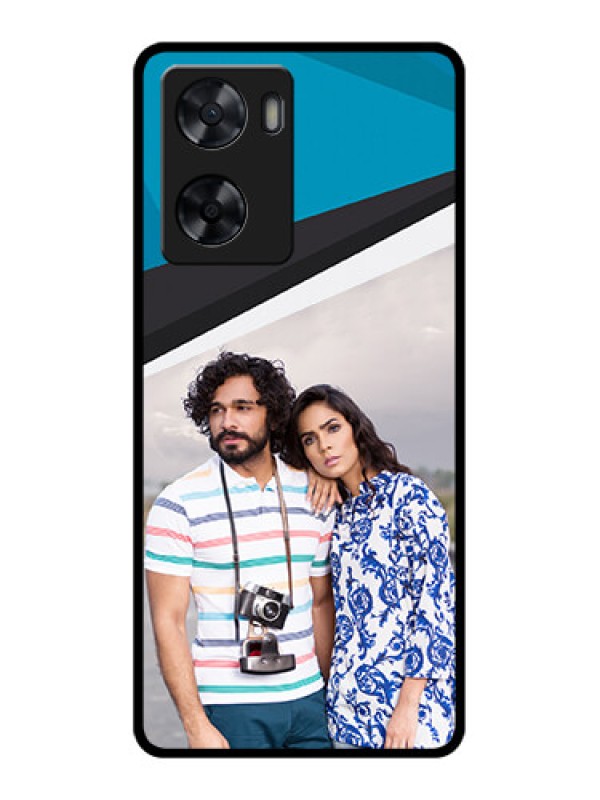 Custom Oppo A77s Photo Printing on Glass Case - Simple Pattern Photo Upload Design