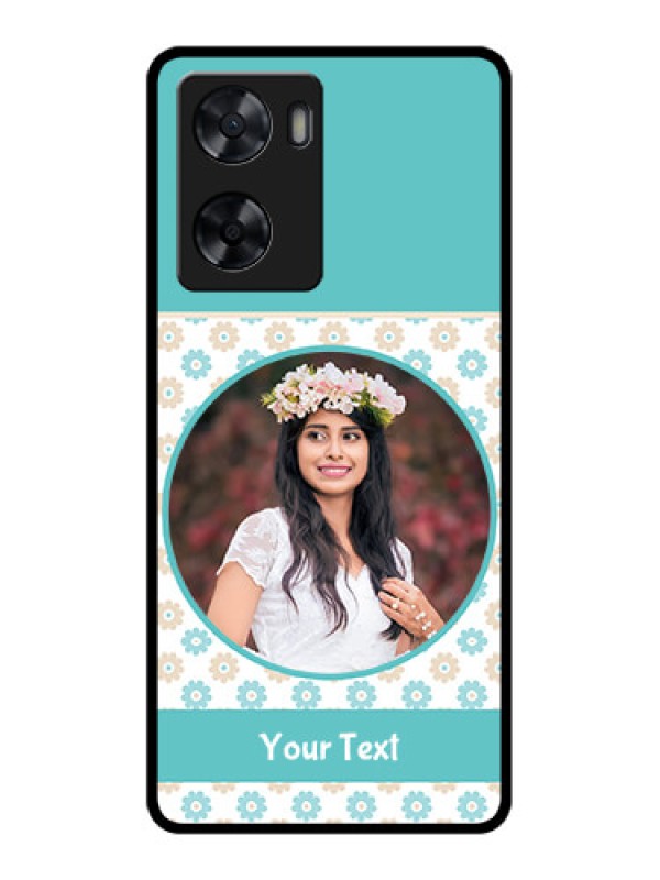 Custom Oppo A77s Custom Glass Mobile Case - Beautiful Flowers Design