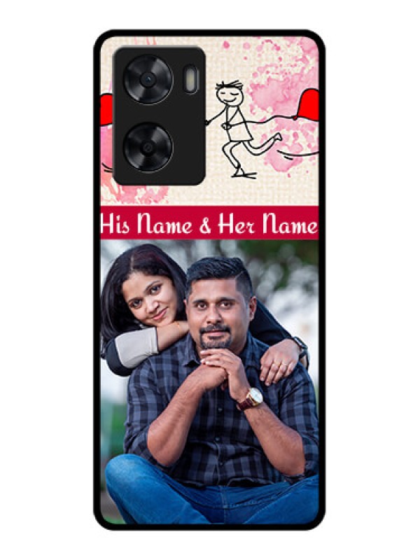 Custom Oppo A77s Photo Printing on Glass Case - You and Me Case Design