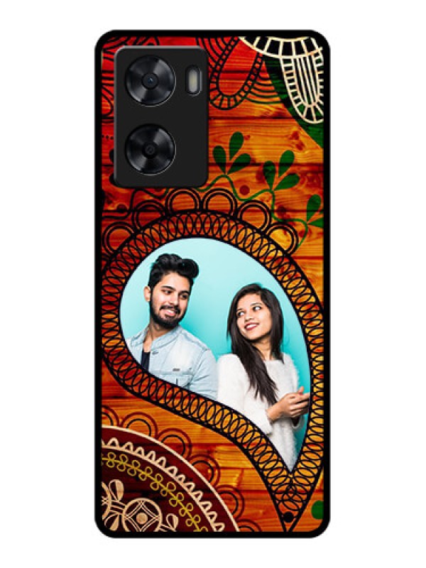 Custom Oppo A77s Personalized Glass Phone Case - Abstract Colorful Design