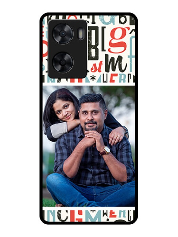 Custom Oppo A77s Personalized Glass Phone Case - Alphabet Design