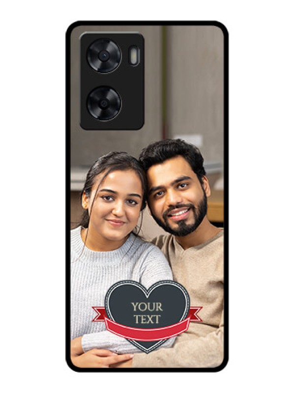 Custom Oppo A77s Custom Glass Phone Case - Just Married Couple Design
