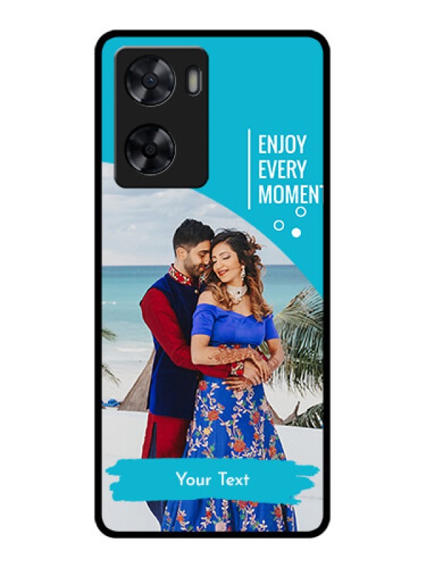 Custom Oppo A77s Custom Glass Mobile Case - Happy Moment Design