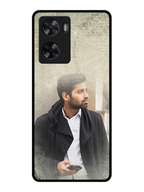 Custom Oppo A77s Custom Glass Phone Case - with vintage design