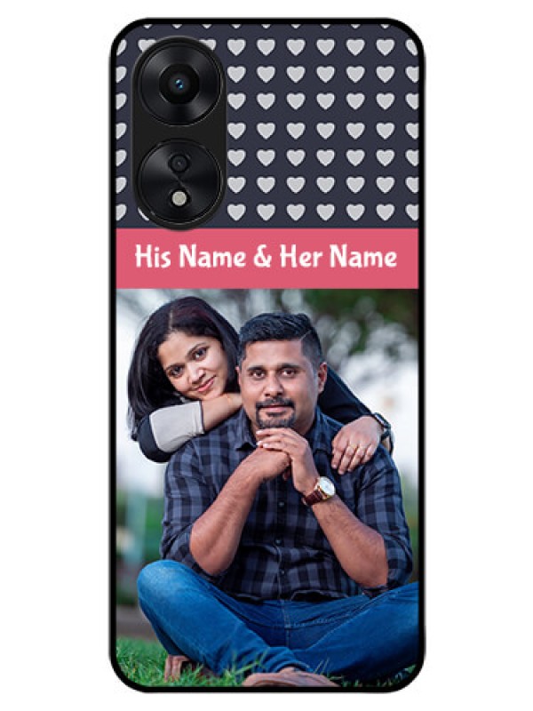 Custom Oppo A78 5G Custom Glass Mobile Case - Love Symbols Design