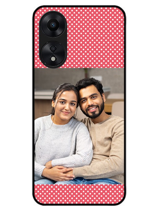 Custom Oppo A78 5G Custom Glass Phone Case - White Dotted Design