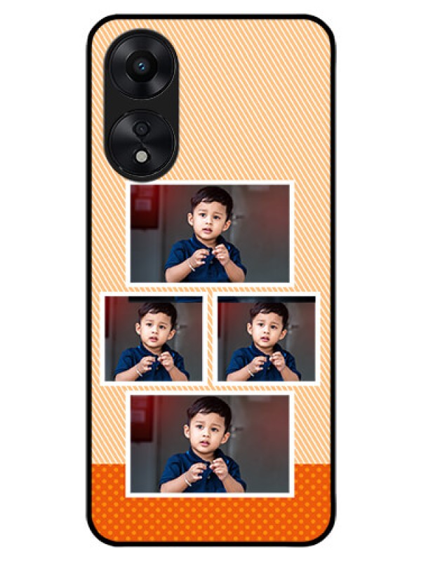 Custom Oppo A78 5G Photo Printing on Glass Case - Bulk Photos Upload Design