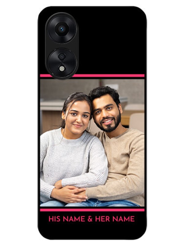 Custom Oppo A78 5G Custom Glass Mobile Case - with Add Text Design