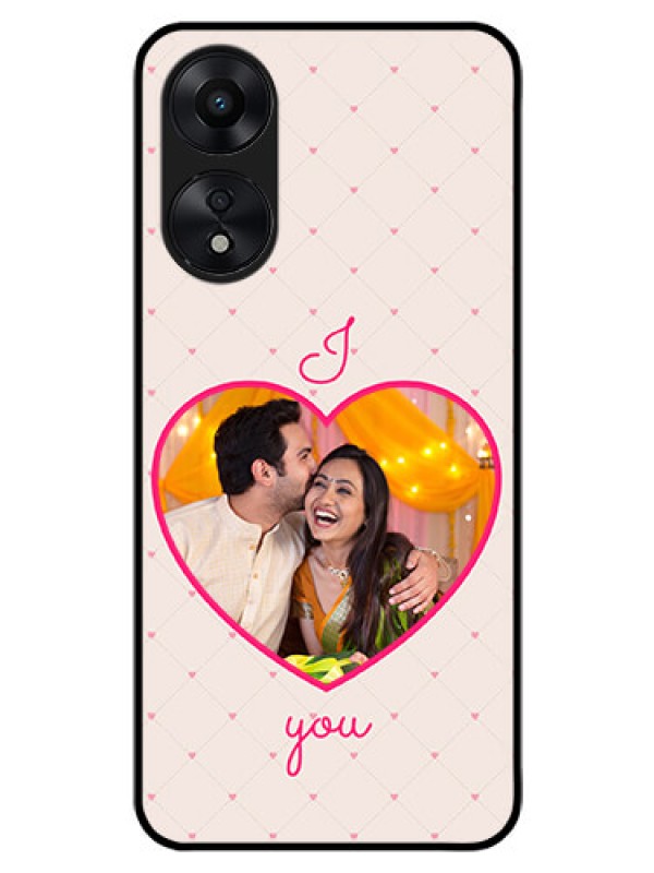 Custom Oppo A78 5G Custom Glass Mobile Case - Heart Shape Design