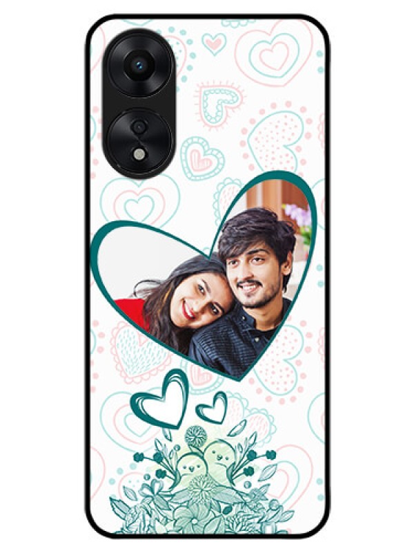 Custom Oppo A78 5G Photo Printing on Glass Case - Premium Couple Design