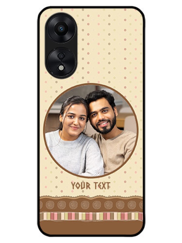 Custom Oppo A78 5G Custom Glass Mobile Case - Brown Dotted Mobile Case Design