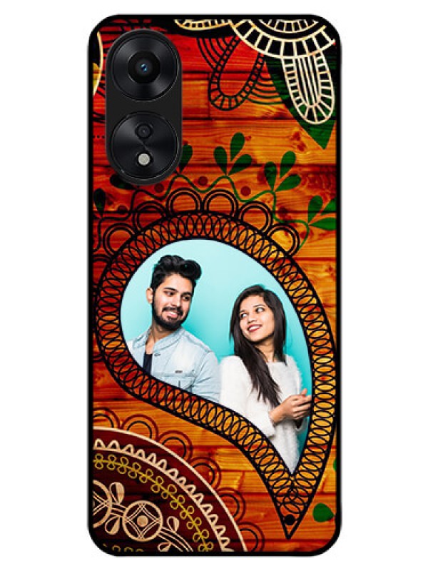 Custom Oppo A78 5G Personalized Glass Phone Case - Abstract Colorful Design
