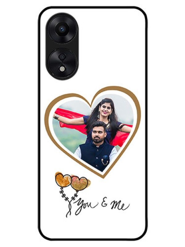 Custom Oppo A78 5G Custom Glass Mobile Case - You & Me Design
