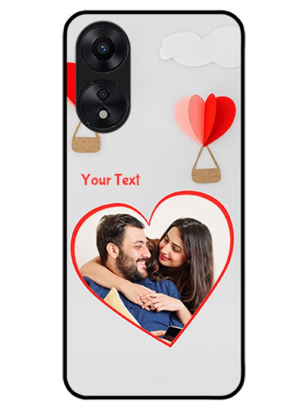 Custom Oppo A78 5G Custom Glass Mobile Case - Parachute Love Design