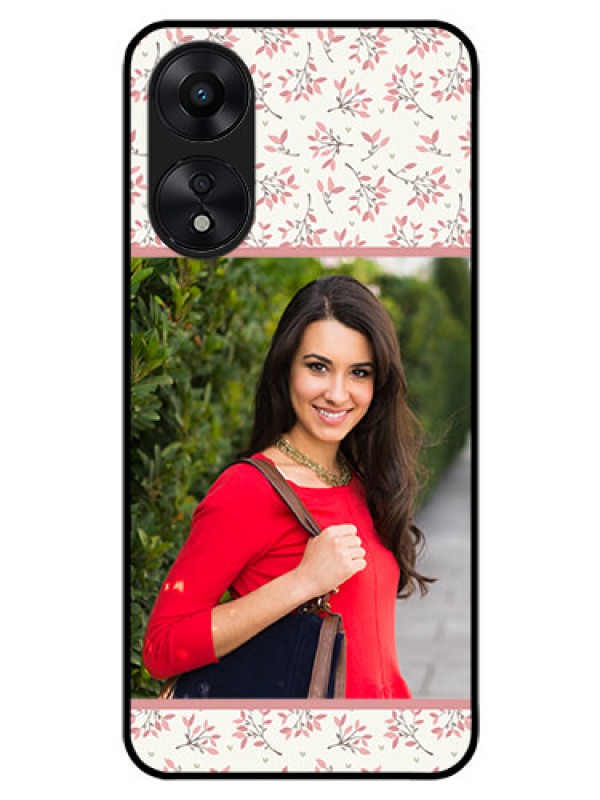 Custom Oppo A78 5G Custom Glass Phone Case - Premium Floral Design