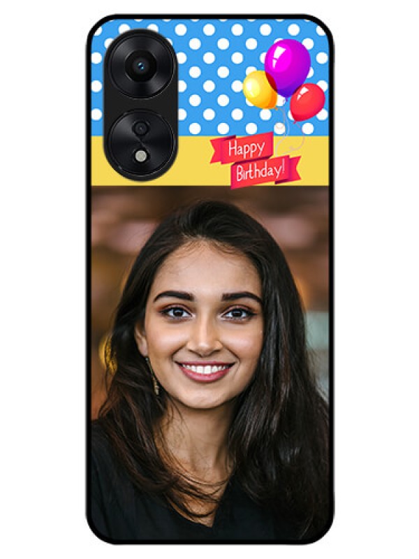 Custom Oppo A78 5G Custom Glass Mobile Case - Happy Birthday Design