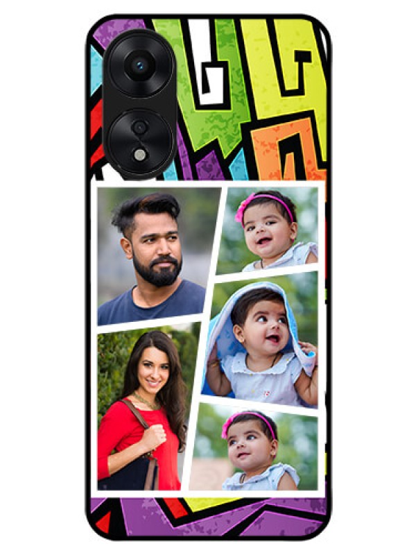 Custom Oppo A78 5G Custom Glass Phone Case - Graffiti pattern Design