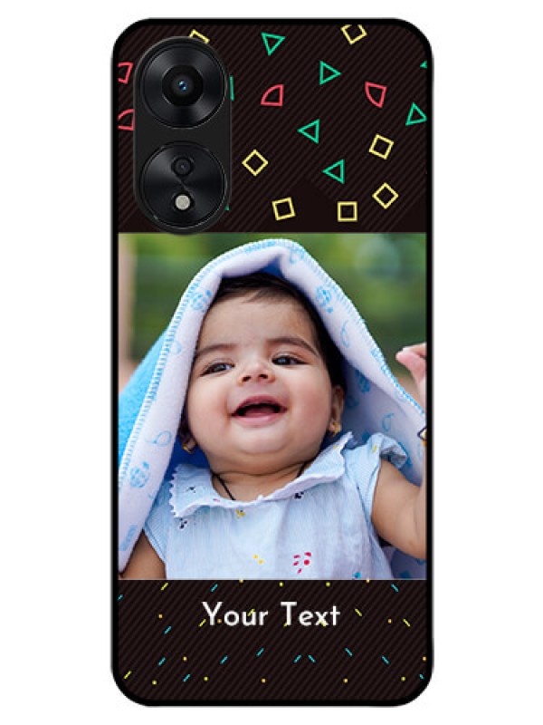 Custom Oppo A78 5G Custom Glass Phone Case - with confetti birthday design