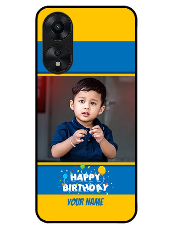 Custom Oppo A78 5G Custom Glass Mobile Case - Birthday Wishes Design