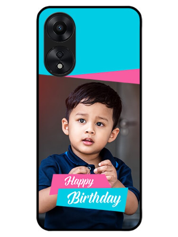 Custom Oppo A78 5G Personalized Glass Phone Case - Image Holder with 2 Color Design