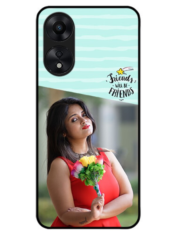Custom Oppo A78 5G Custom Glass Phone Case - Friends Picture Icon Design