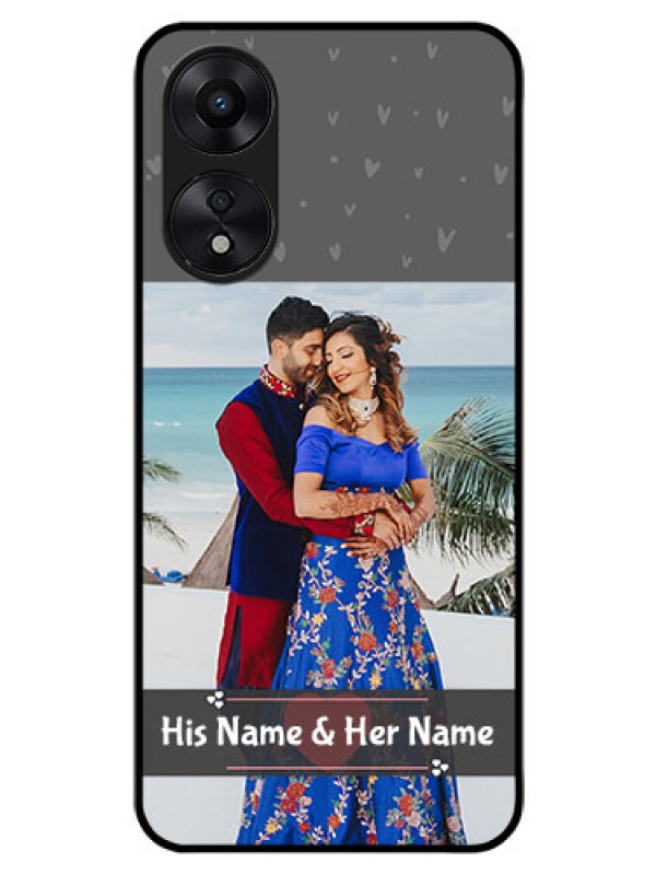 Custom Oppo A78 5G Custom Glass Mobile Case - Buy Love Design with Photo Online