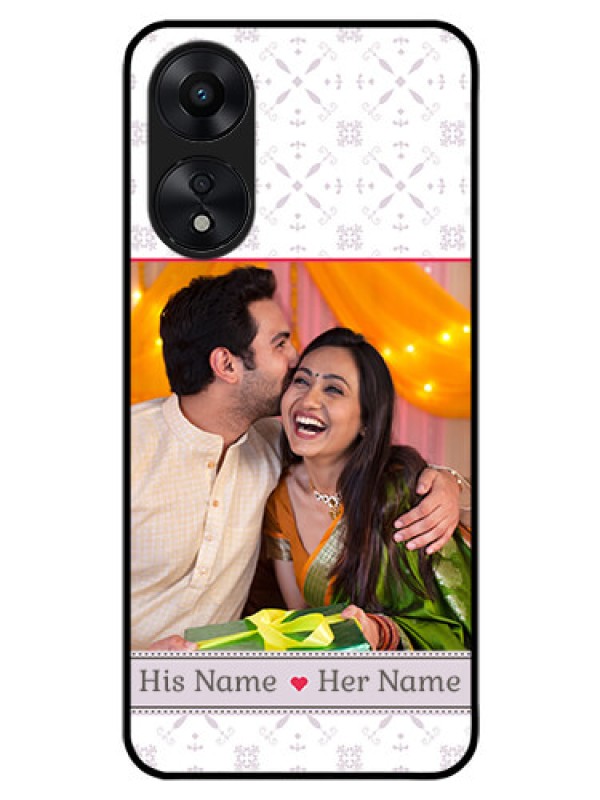 Custom Oppo A78 5G Custom Glass Mobile Case - with Photo and Ethnic Design