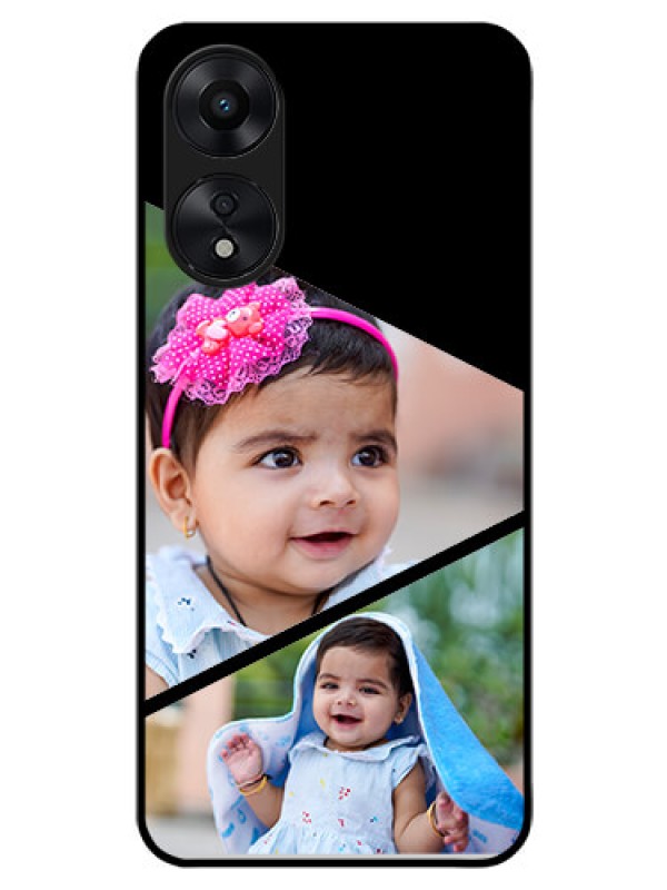 Custom Oppo A78 5G Custom Glass Phone Case - Semi Cut Design