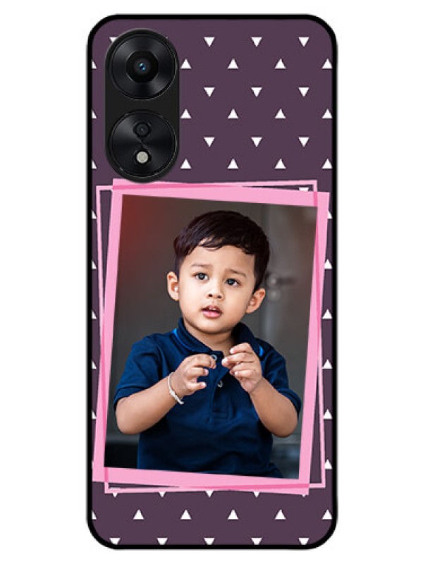 Custom Oppo A78 5G Custom Glass Mobile Case - Triangle Pattern Dotted Design