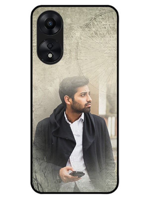 Custom Oppo A78 5G Custom Glass Phone Case - with vintage design