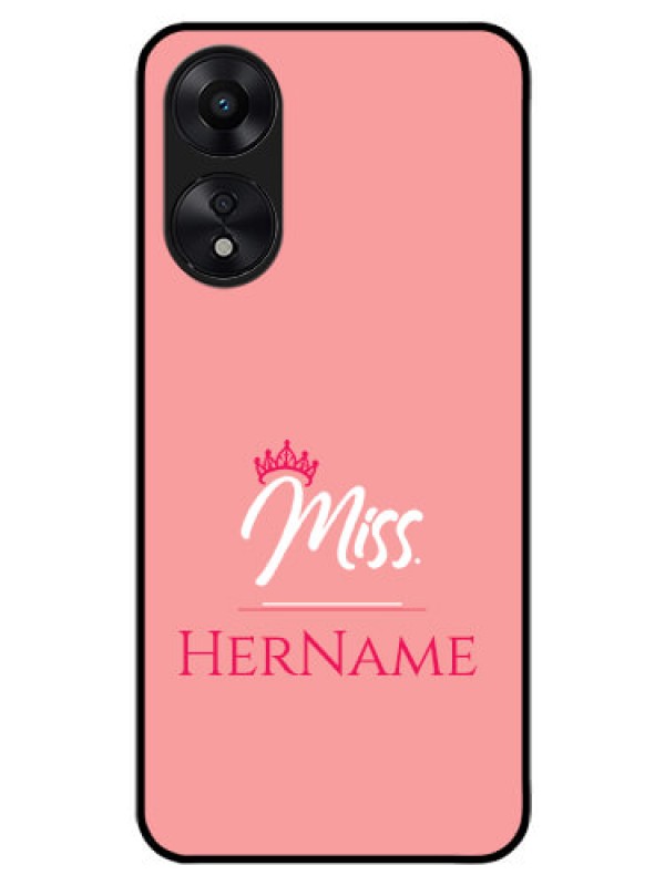 Custom Oppo A78 5G Custom Glass Phone Case Mrs with Name