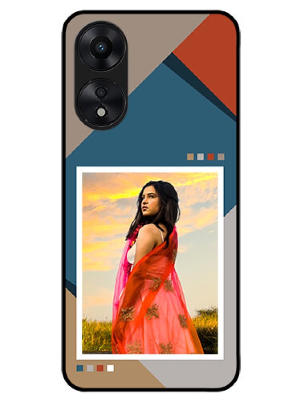 Custom Oppo A78 5G Personalized Glass Phone Case - Retro color pallet Design