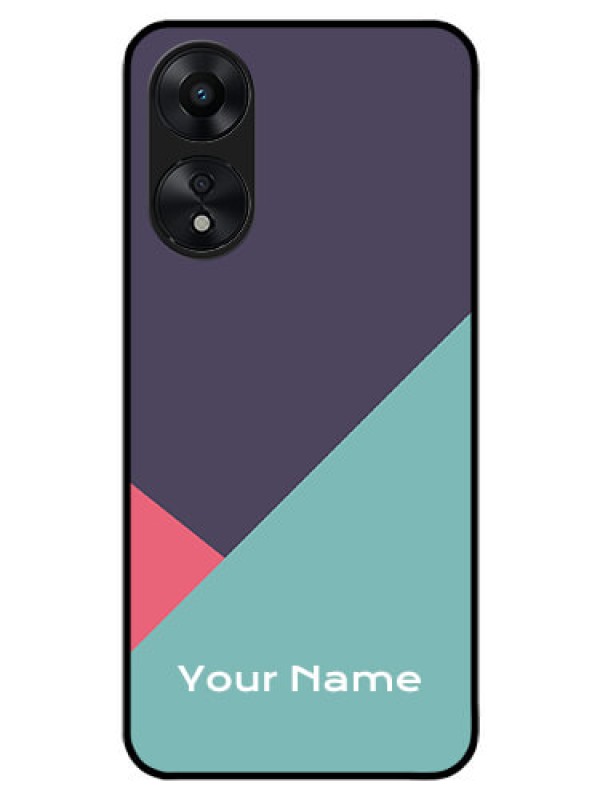 Custom Oppo A78 5G Custom Glass Mobile Case - Tri Color abstract Design