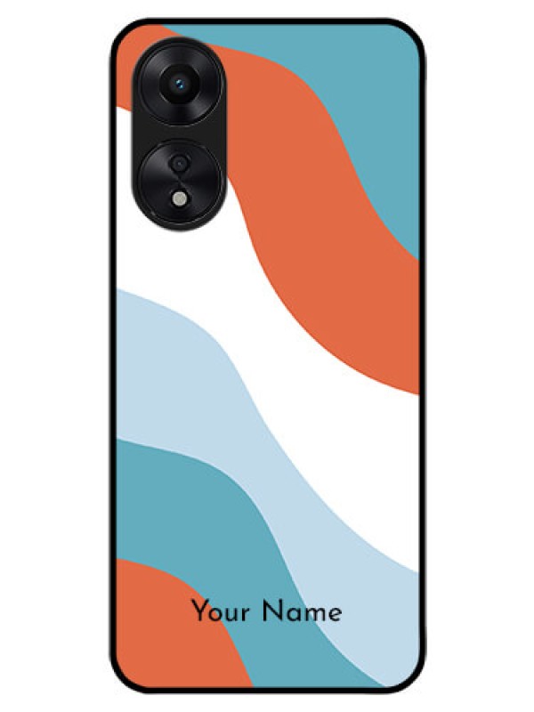 Custom Oppo A78 5G Custom Glass Mobile Case - coloured Waves Design