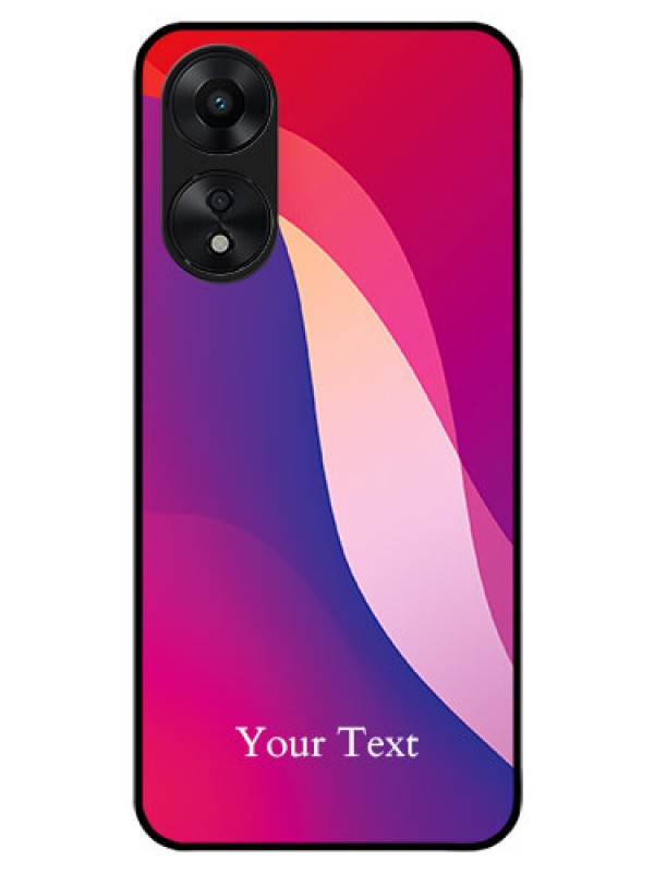 Custom Oppo A78 5G Personalized Glass Phone Case - Digital abstract Overlap Design