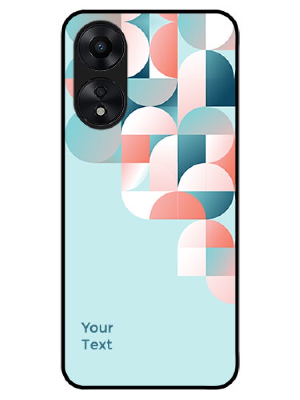 Custom Oppo A78 5G Custom Glass Phone Case - Stylish Semi-circle Pattern Design