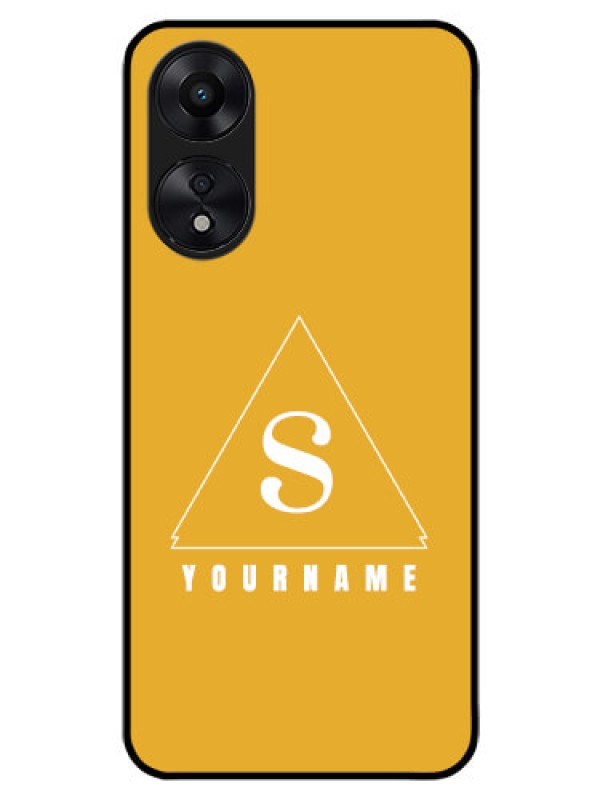 Custom Oppo A78 5G Personalized Glass Phone Case - simple triangle Design