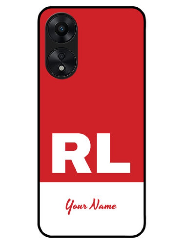 Custom Oppo A78 5G Personalized Glass Phone Case - dual tone custom text Design