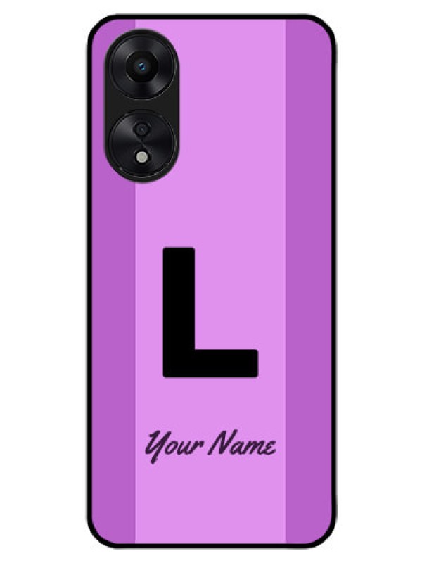 Custom Oppo A78 5G Custom Glass Phone Case - Tricolor custom text Design