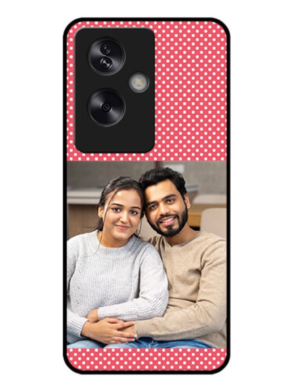 Custom Oppo A79 5G Custom Glass Phone Case - White Dotted Design