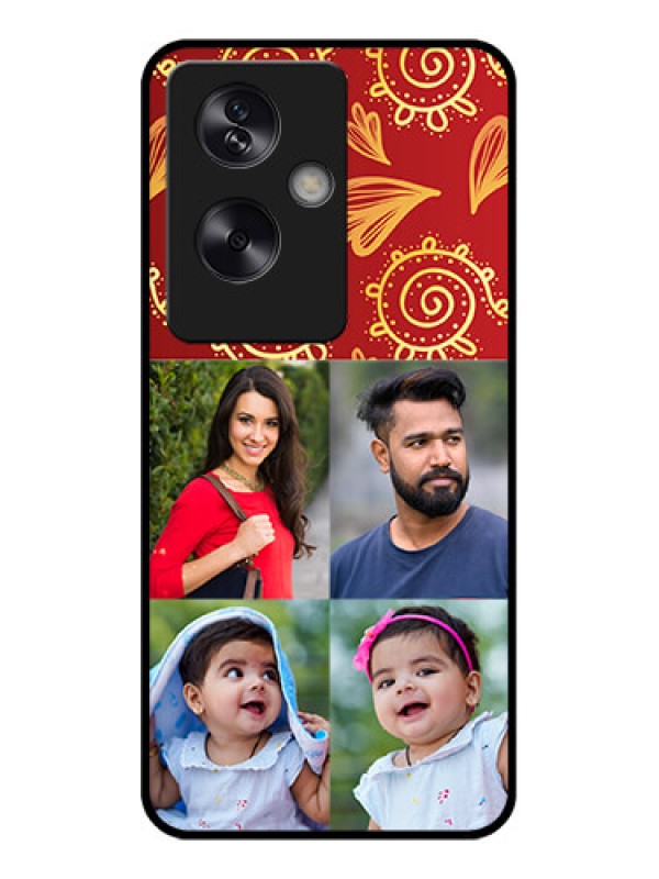 Custom Oppo A79 5G Custom Glass Phone Case - 4 Image Traditional Design