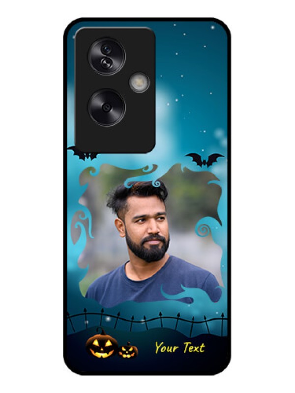 Custom Oppo A79 5G Custom Glass Phone Case - Halloween Frame Design