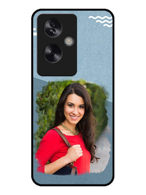 Custom Oppo A79 5G Custom Glass Phone Case - Grunge Line Art Design