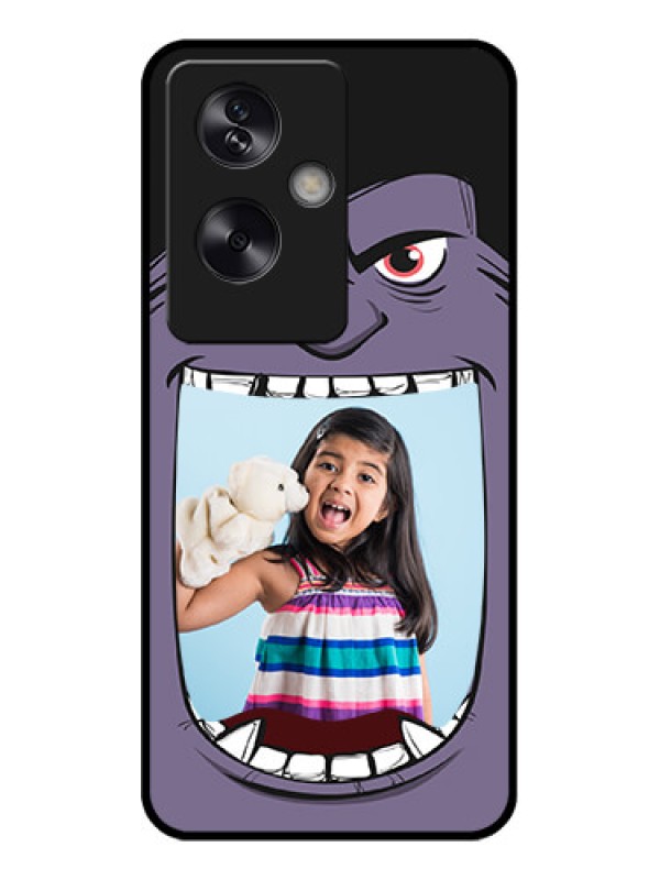 Custom Oppo A79 5G Custom Glass Phone Case - Angry Monster Design