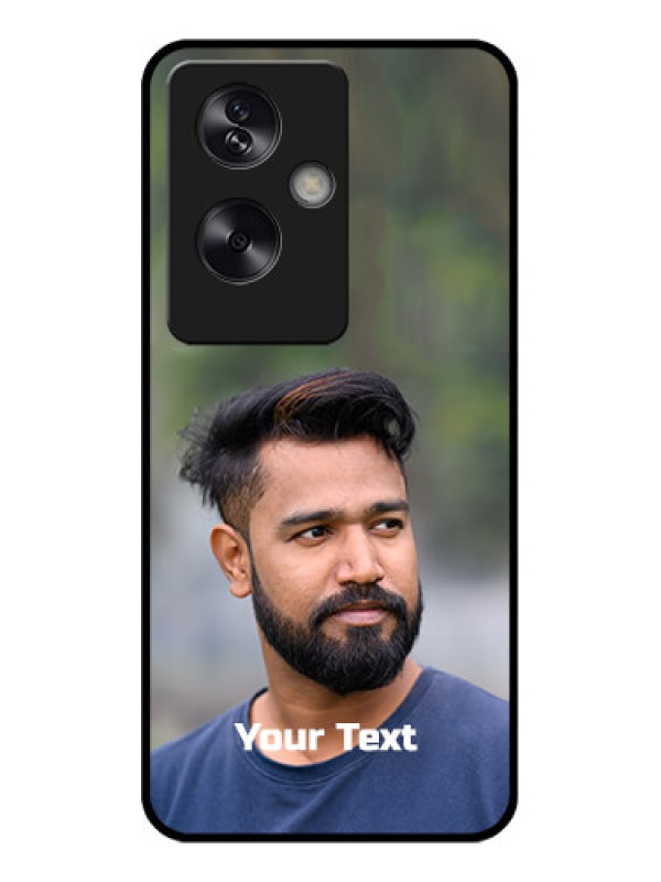 Custom Oppo A79 5G Custom Glass Phone Case - Photo With Text Design
