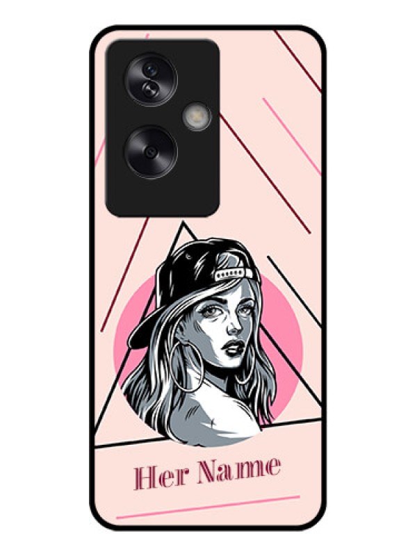 Custom Oppo A79 5G Custom Glass Phone Case - Rockstar Girl Design