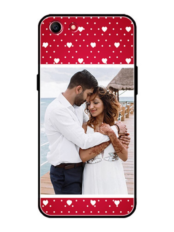 Custom Oppo A83 Photo Printing on Glass Case  - Hearts Mobile Case Design