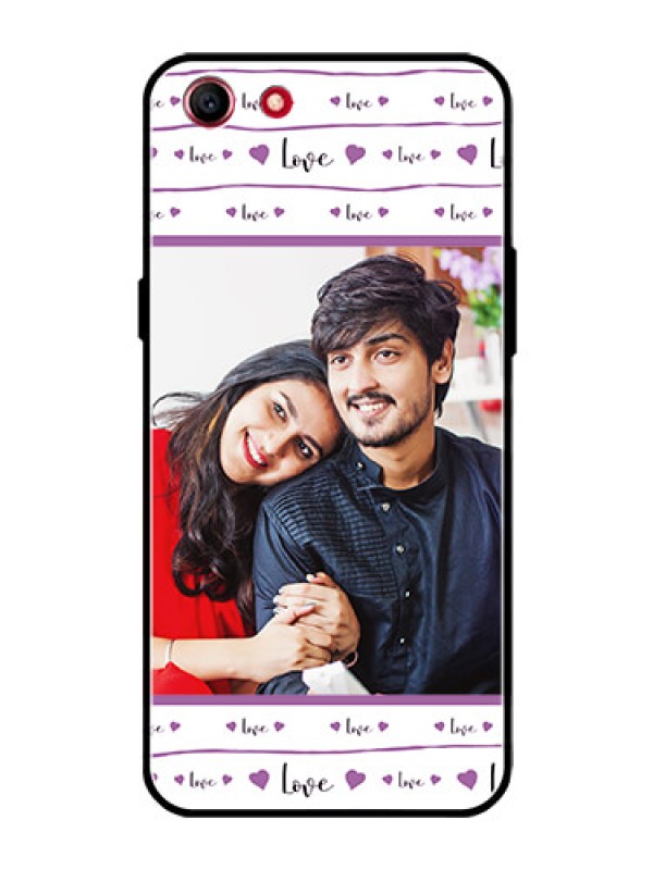 Custom Oppo A83 Custom Glass Mobile Case  - Couples Heart Design